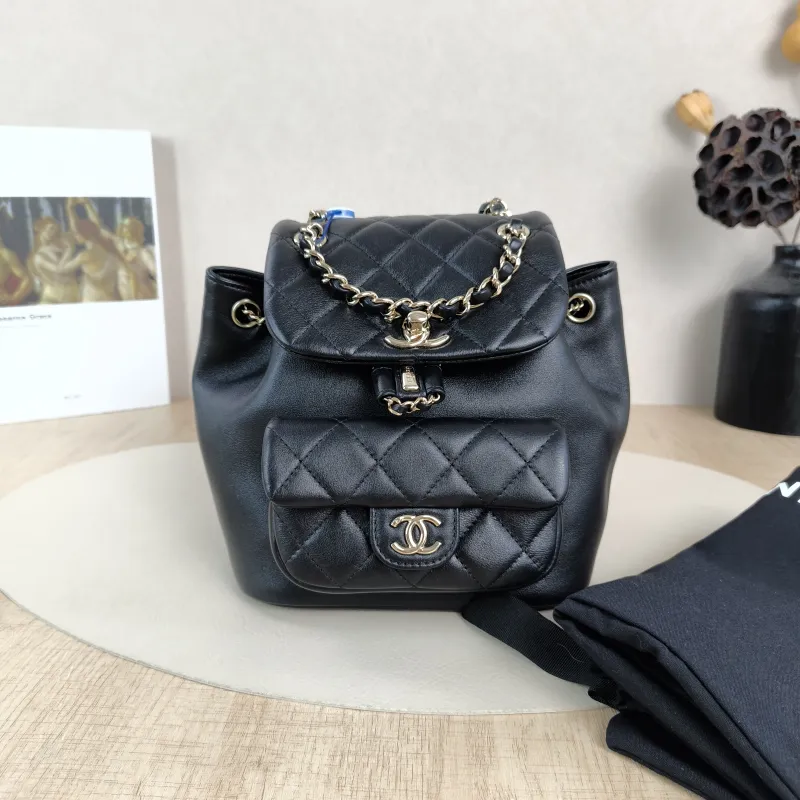 Chanel Backpack Duma Black Lambskin Small18 × 9.5 × 19 cm — cover view 5 of 6