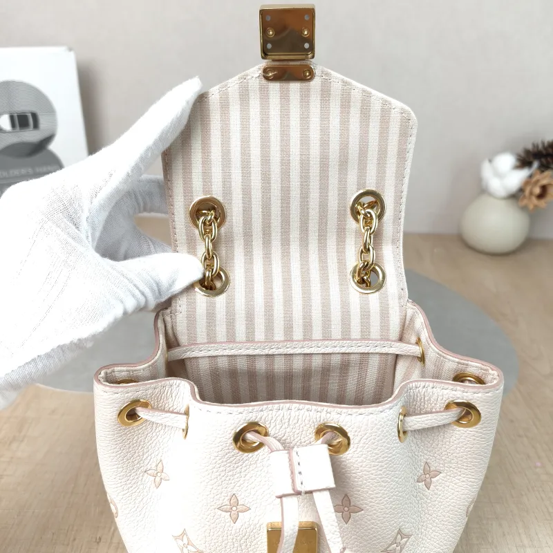 Louis Vuitton Backpack NANO NOÉ Backpack Beige Calfskin nano 15 × 10 × 19 cm — detail view 3 of 12