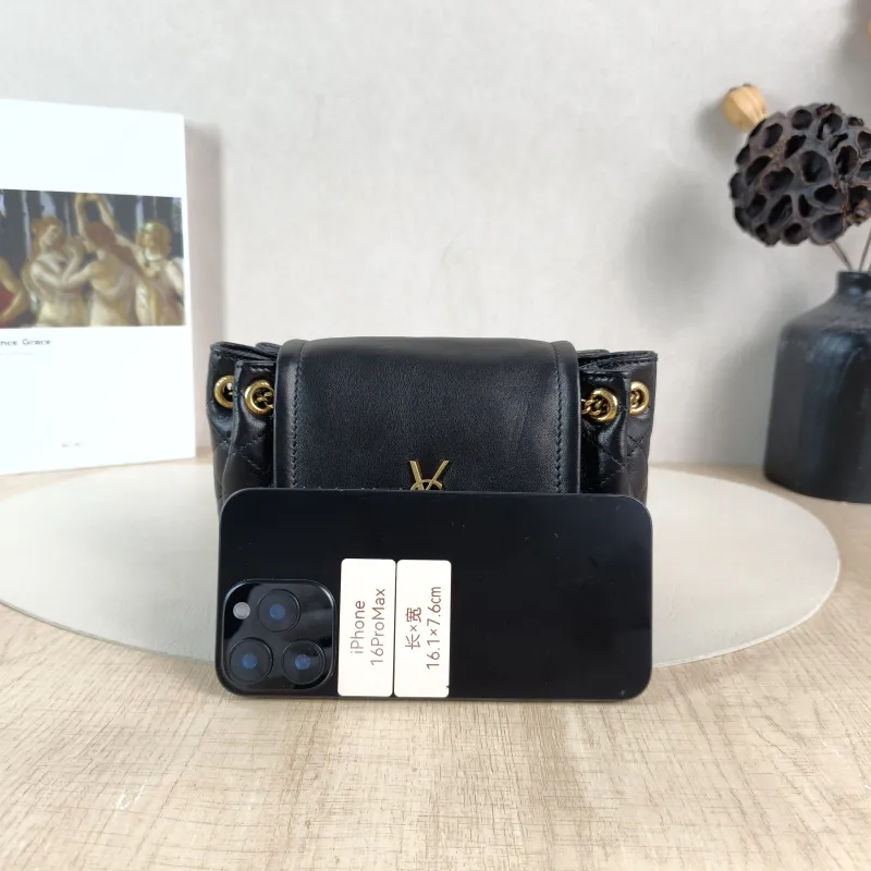 SAINT LAURENT Crossbody Bag NOLITA Black SL ambskin Mini 18 × 6 × 13 cm — cover view 4 of 5
