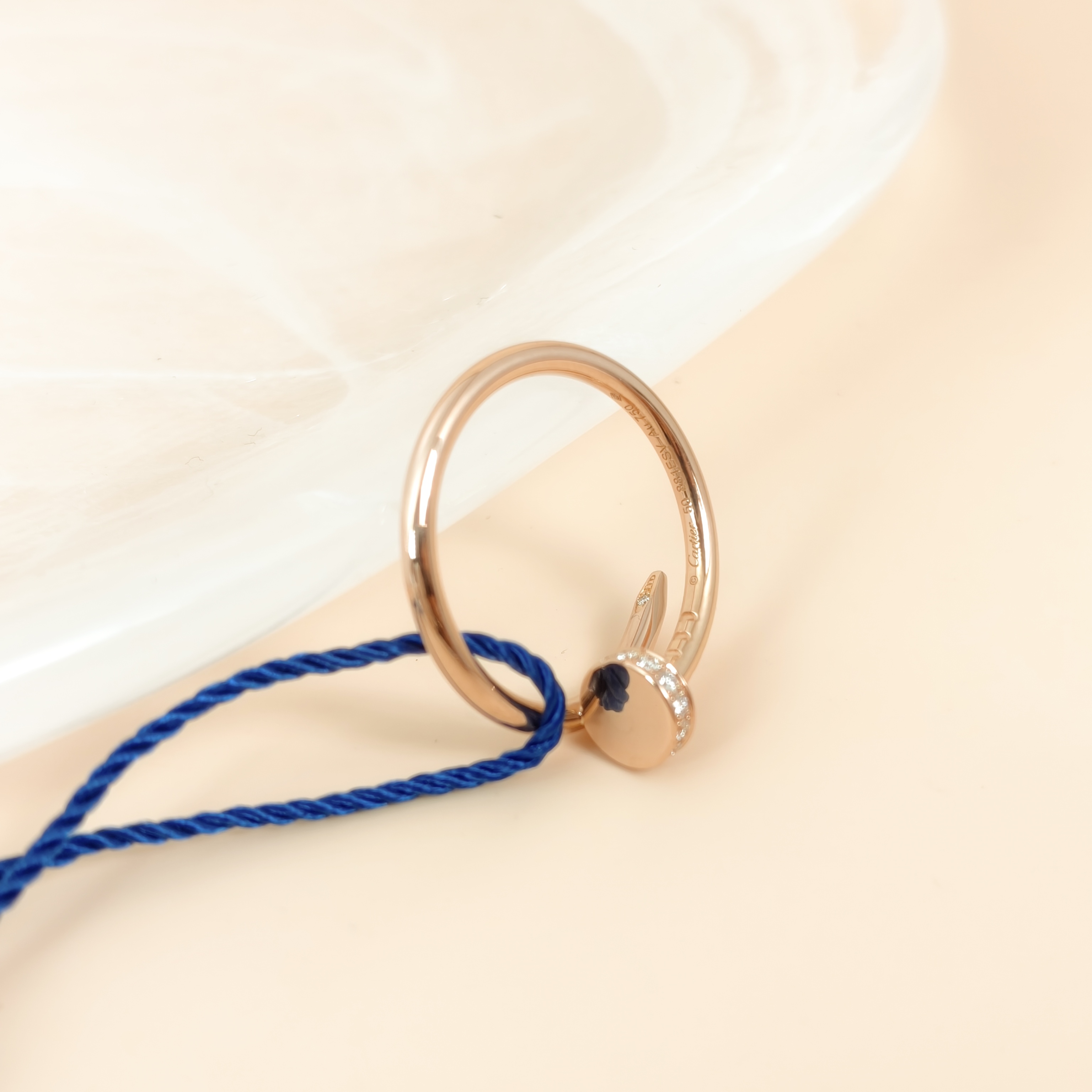 CARTIER Ring Juste un Clou Ring Rose Gold Diamond18KR ose Gold Small Edition 1.8 ,50 — cover view 7 of 7