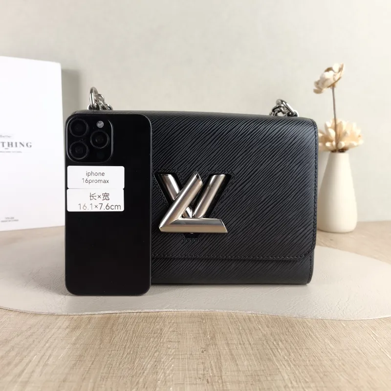 Louis Vuitton Crossbody Bag Twist Black Epi Embossed Calfskin Medium 23 × 9.5 × 17 cm — cover view 4 of 5