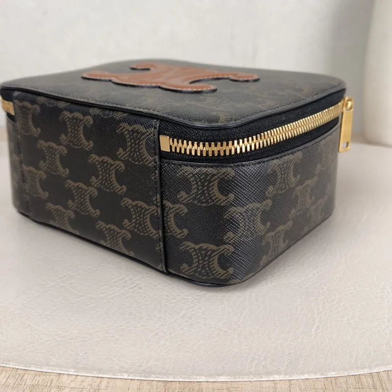 CELINE Crossbody Bag Box Triomphe Box Bag Monogram PVC Mini 16 × 7 × 12 cm — detail view 2 of 11