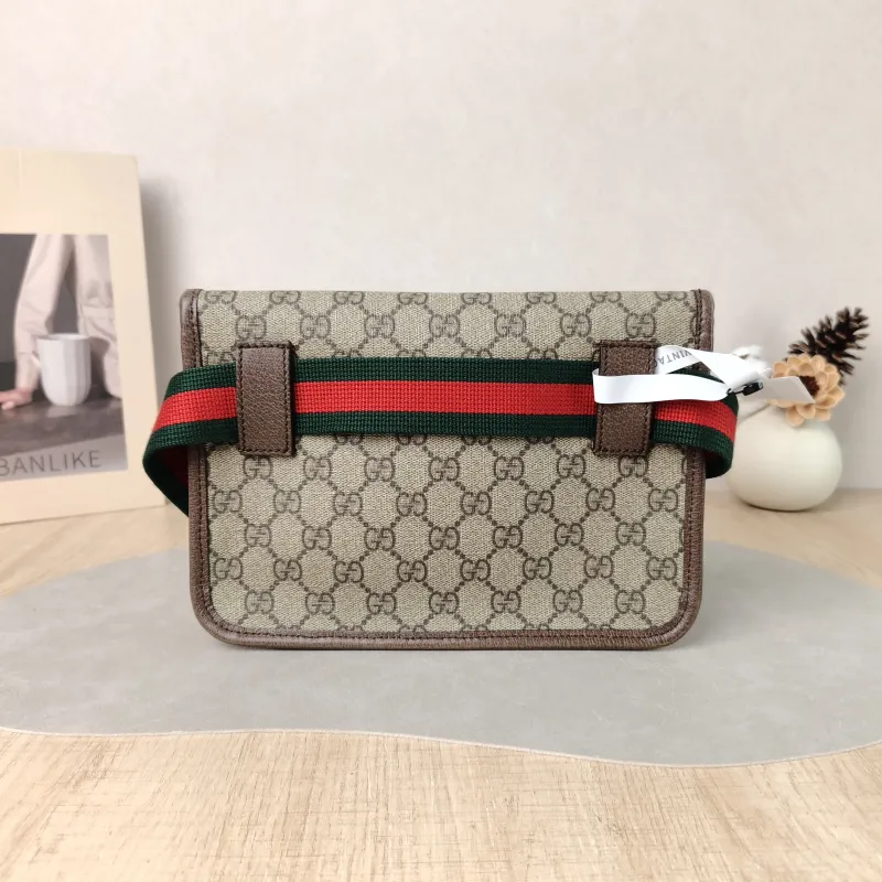 GUCCI Crossbody Bag Neo Vintage Belt Bag Monogram PVC Medium 24 × 4 × 17 cm — cover view 3 of 6