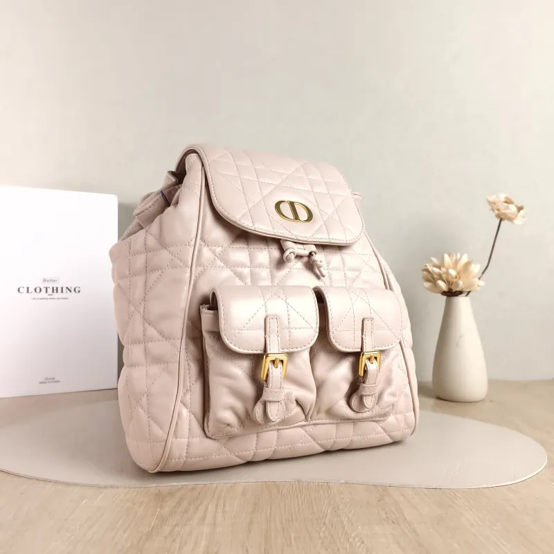 DIOR Backpack Caro Shoulder Bag Pink SL ambskin Medium 23 × 12.5 × 26.5 cm — cover view 5 of 5
