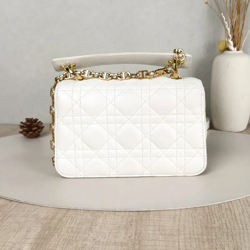 DIOR Crossbody Bag Jolie Top Handle Pearl Crossbody Bag White Calfskinmini19 × 7 × 12 cm — cover view 2 of 5