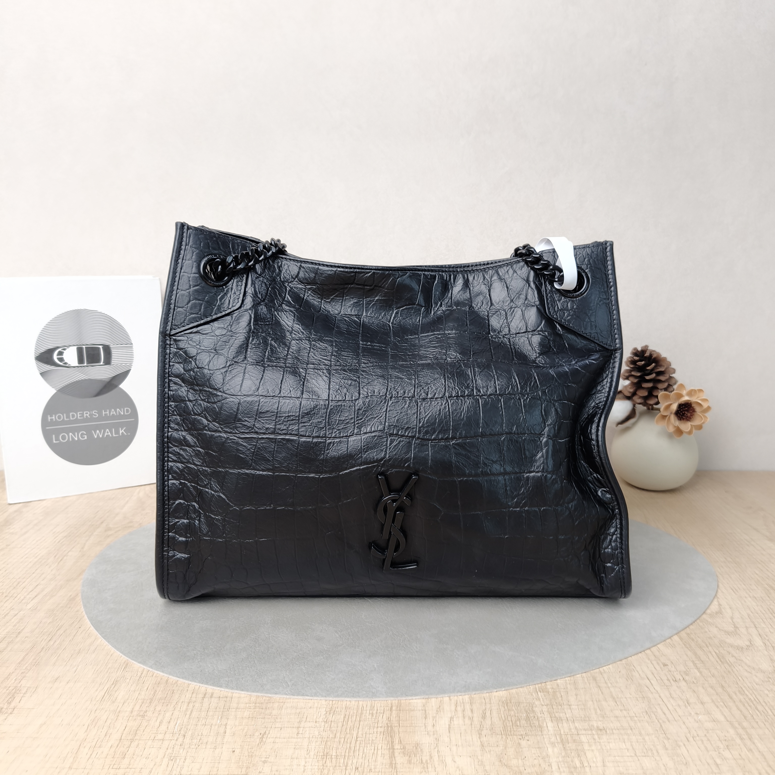SAINT LAURENT Shoulder Bag NIKI SHOPPING Shopping Tote Black Calfskin Medium33 × 11.5 × 27 cm