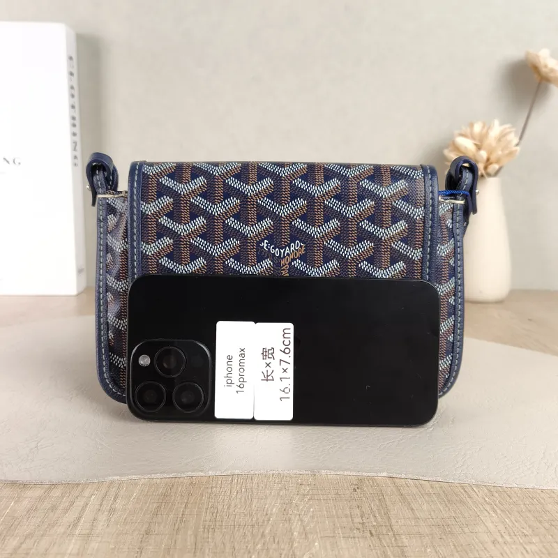 GOYARD Crossbody Bag PLUMET Blue PVC One Size 20.5 × 2.5 × 14 cm — cover view 4 of 5