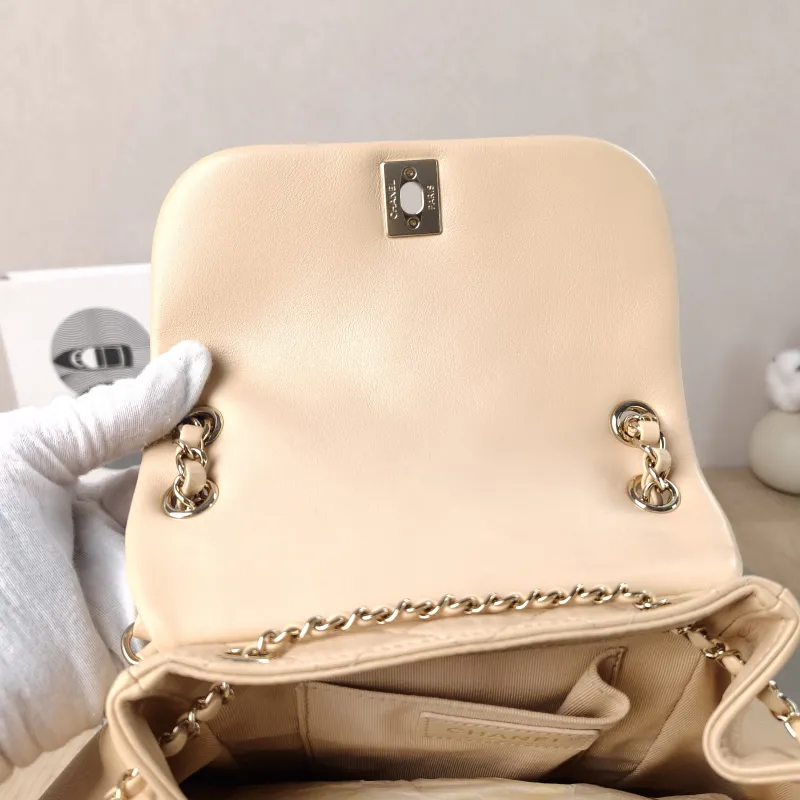 Chanel Backpack Duma Beige Calfskin Large 21 × 13 × 23 cm — detail view 1 of 13