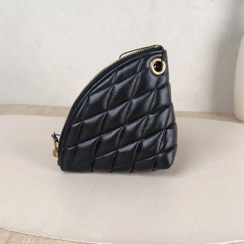 SAINT LAURENT Crossbody Bag Wallet Black Lambskin One Size 16 × 5 × 11.5 cm — cover view 5 of 5