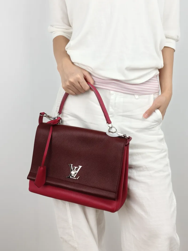 Louis Vuitton Crossbody Bag LOCKME II Shoulder Bag Colorblock Calfskin Medium 29 × 10 × 20 cm — on-model view 1 of 3