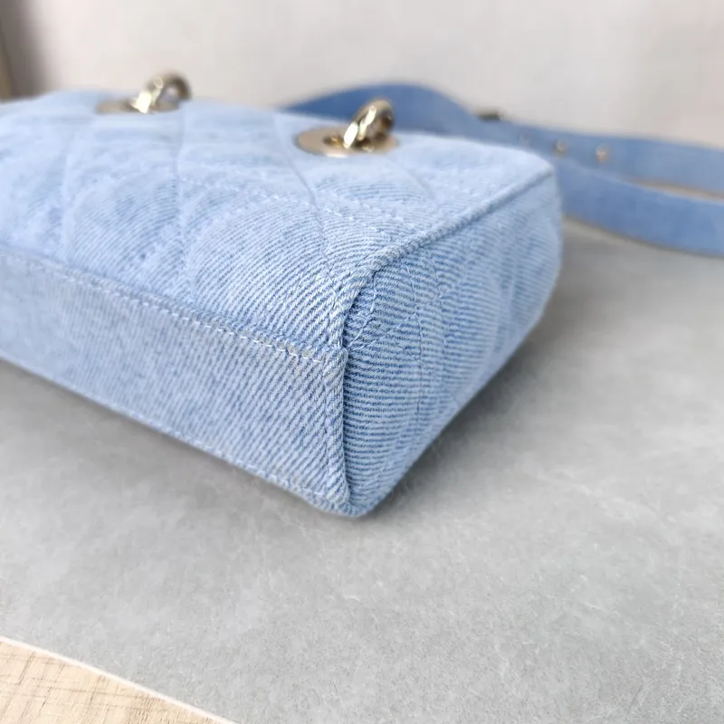 DIOR Top Handle Bag Lady D-Joy Blue Small 22 × 6 × 11 cm — detail view 2 of 14
