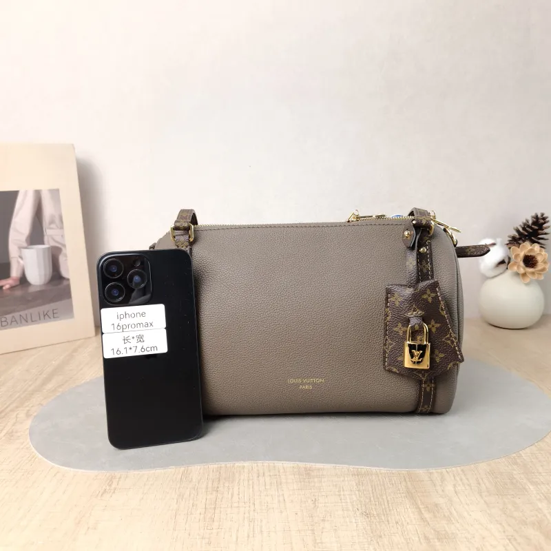 Louis Vuitton Shoulder Bag EXPRESS Shoulder Bag Grey Calfskin Small 26 × 13.5 × 17 cm — cover view 6 of 6