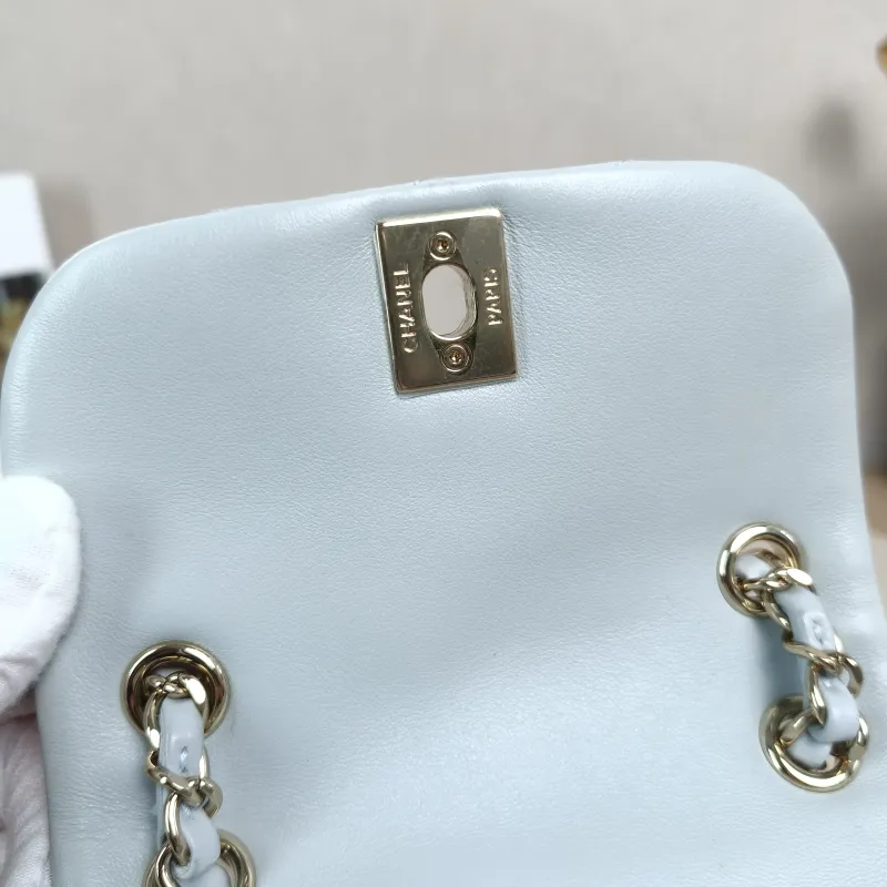 Chanel Backpack Duma Blue Lambskin Small18 × 12 × 18.5 cm — detail view 12 of 14