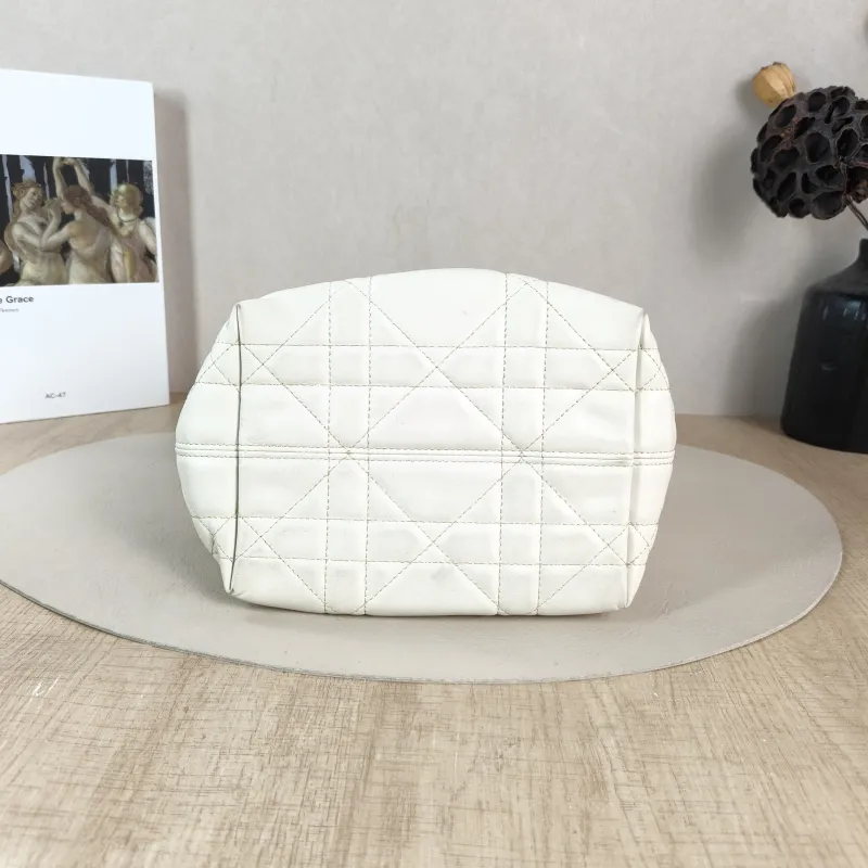 DIOR Top Handle Bag TOUJOURS Edition White Calfskin Small 18.5 × 12 × 18.5 cm — cover view 3 of 5