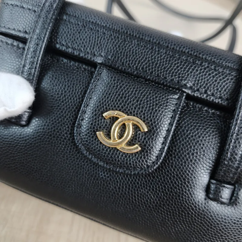 Chanel Shoulder Bag 26s preppy Shoulder Bag Black Grained Calfskin One Size 17 × 8 × 9.5 cm — detail view 3 of 11