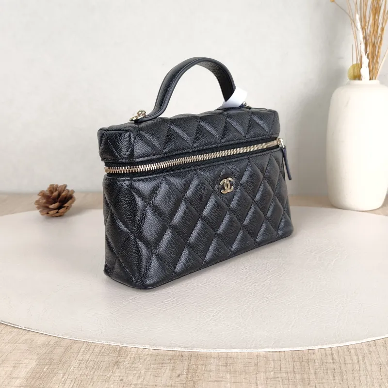 Chanel Crossbody Baglp Box Bag Top Handle Crossbody Bag Black Calfskin One Size19.5 × 5 × 17 cm — cover view 5 of 5
