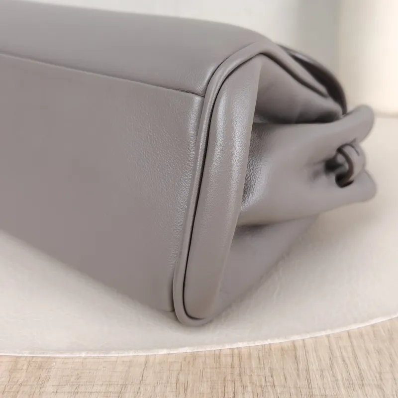 Miumiu Shoulder Bag Grey Calfskin One Size 26 × 9.5 × 14.5 cm — detail view 13 of 13