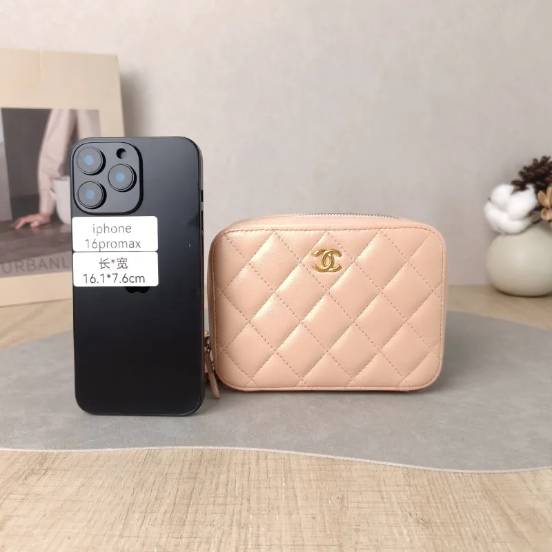 Chanel Crossbody Bag Camera Bag Pink Lambskin One Size 14.5 × 6 × 10.5 cm 31 — cover view 3 of 5