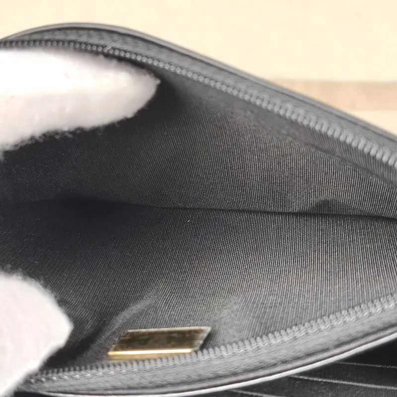Chanel Crossbody Bag Le Boy​ WOC Black Grained Calfskinmini19.2 × 3.5 × 12.3 cm — detail view 12 of 13
