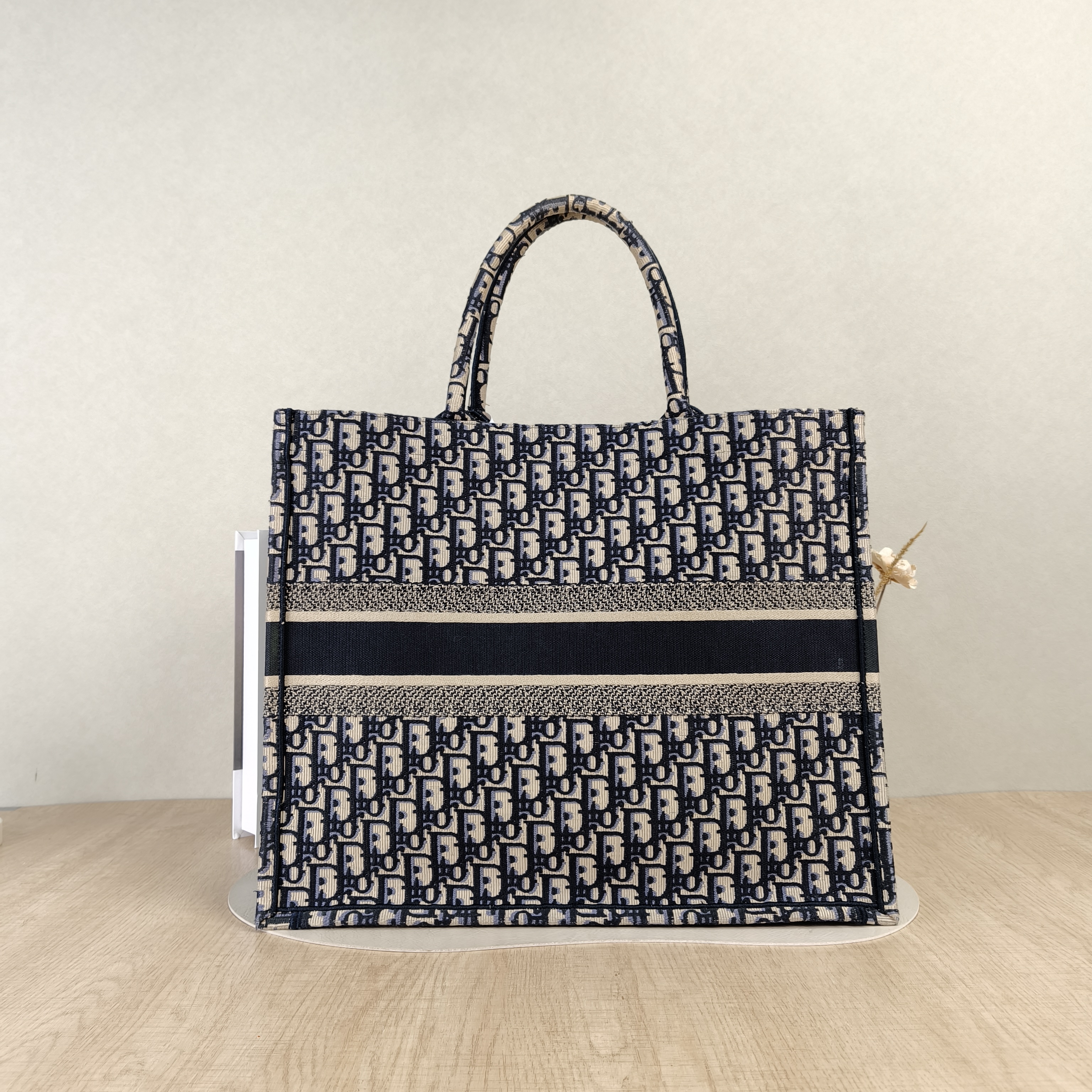 DIOR Top Handle Bag Book Tote Blue Canvas Large42 × 18.5 × 35 cm — cover view 2 of 4