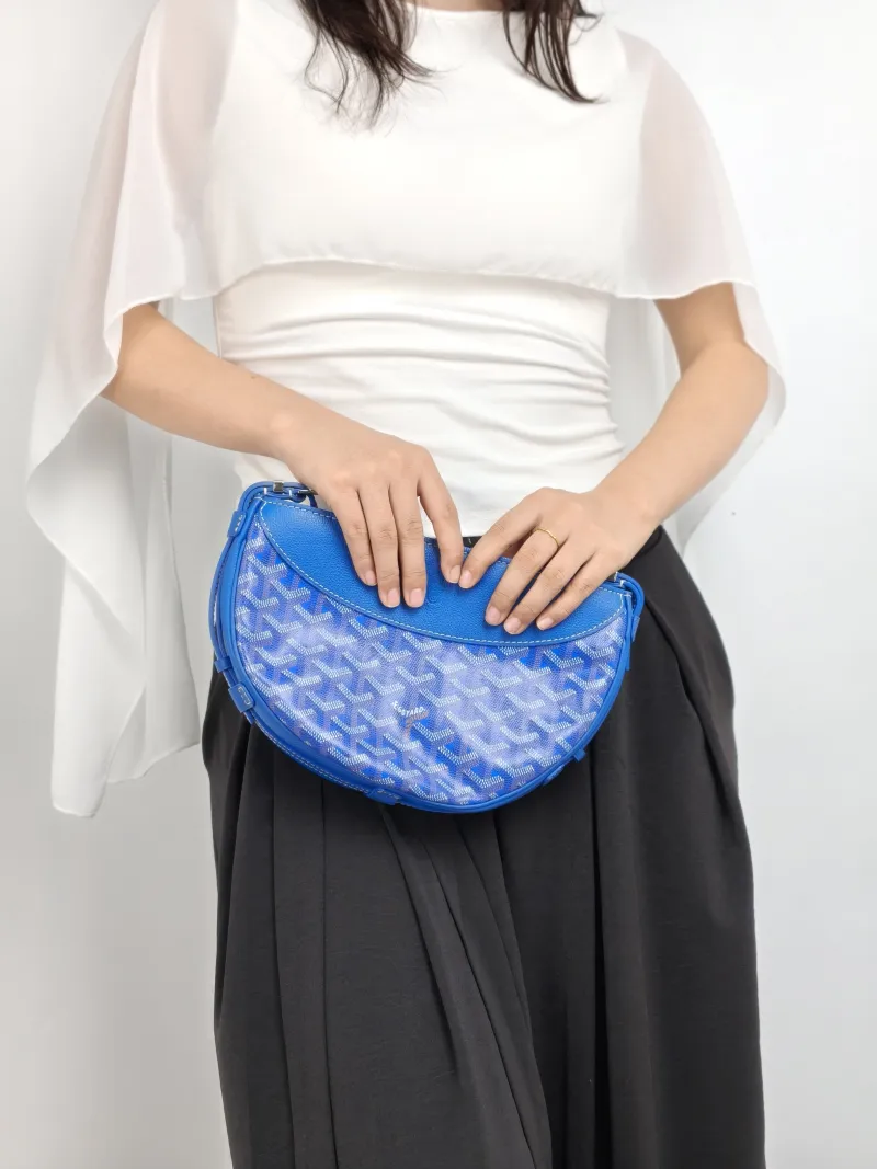 GOYARD Crossbody Bag Hirondelle Blue PVC One Size 25 × 6 × 17 cm — on-model view 2 of 2