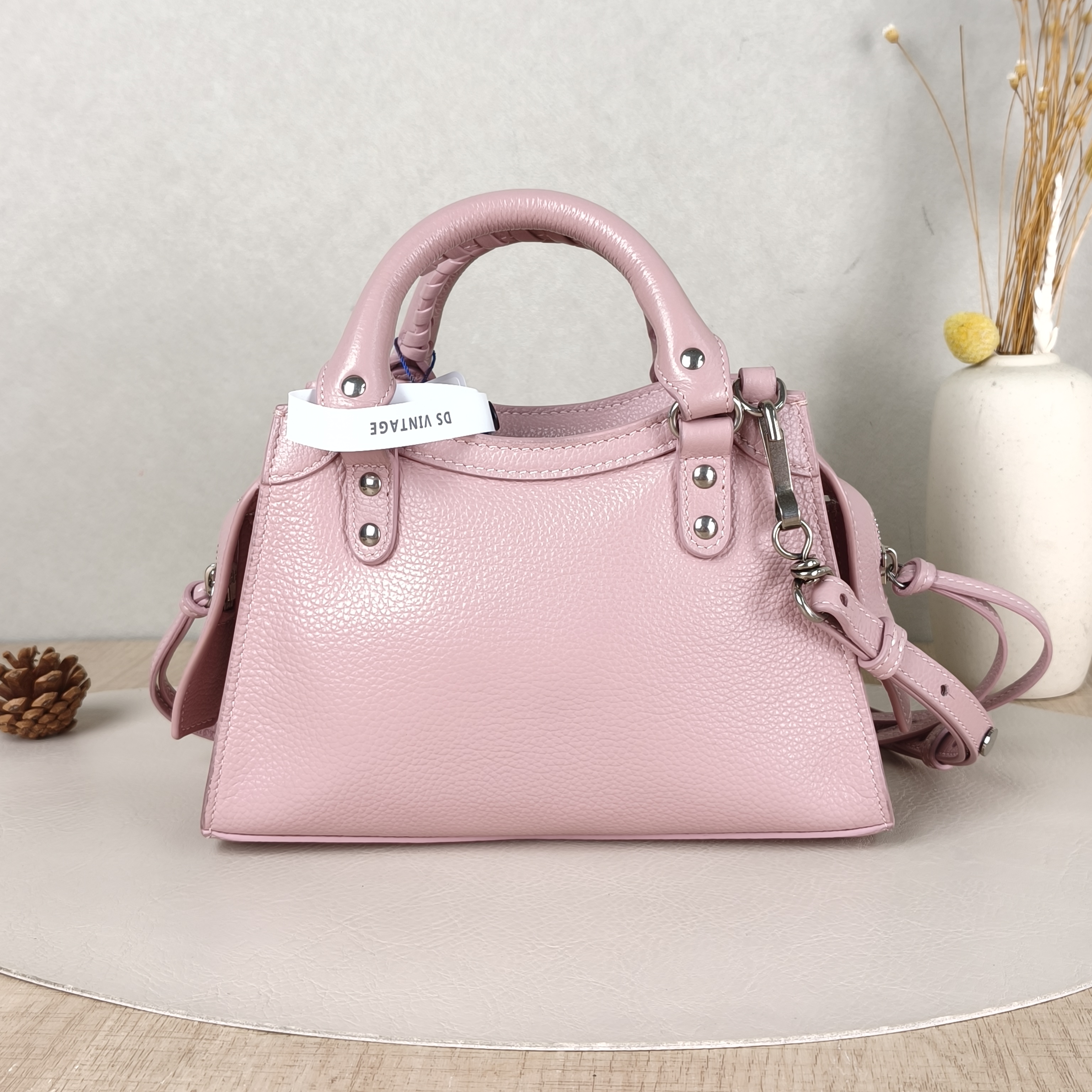 BALENCIAGA Crossbody Bagneo cagole Pink Lambskin Small22 × 9 × 14 cm — cover view 2 of 6