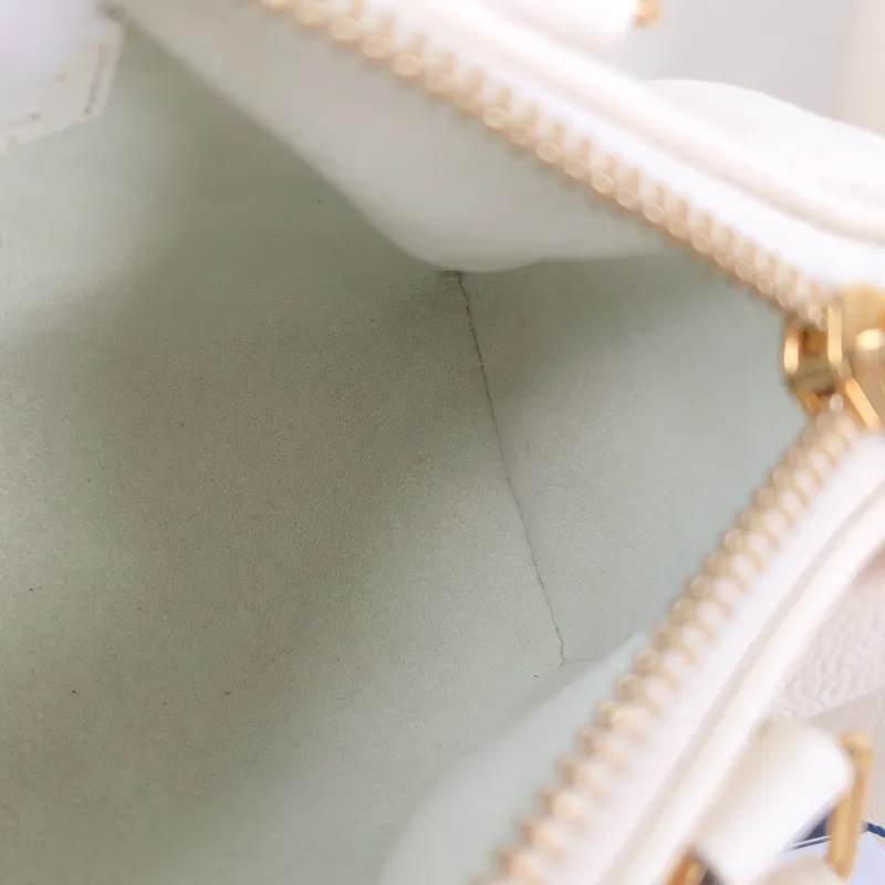Louis Vuitton Crossbody Bag Speedy Nano White · Green Empreinte Embossed Calfskin nano 16 × 7.5 × 10 cm — detail view 1 of 10