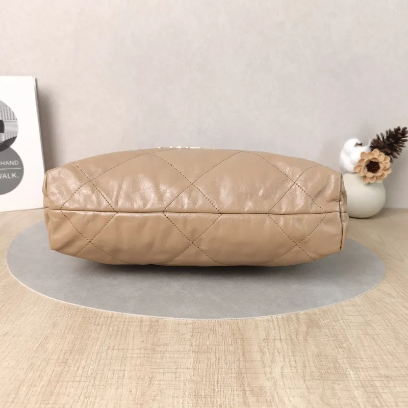 Chanel Shoulder Bag22Bag Taupe Calfskin Small35 × 7 × 37 cm — cover view 6 of 6