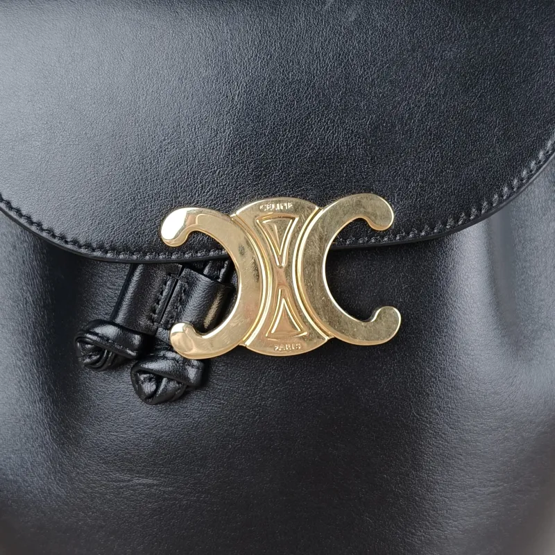CELINE Backpack BONNIE Backpack Black Calfskin One Size 18 × 13 × 25 cm — detail view 8 of 10