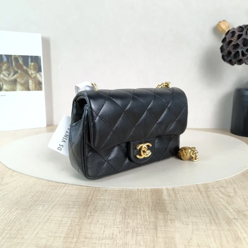 Chanel Crossbody Bag Classic Flap Mini CF Mini Lambskinmini17 × 8 × 13.5 cm — cover view 3 of 6