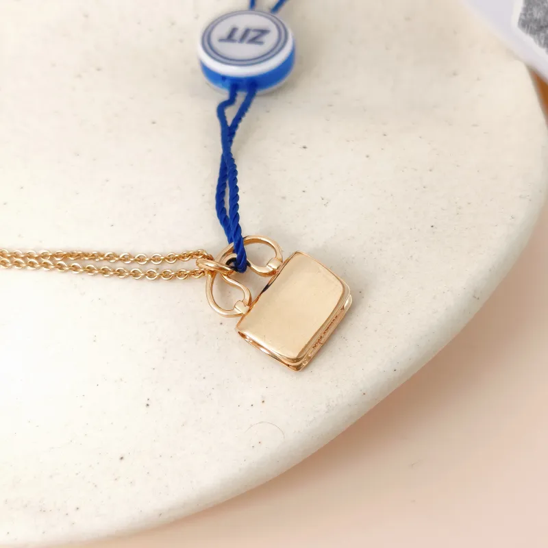 Hermès Necklace Amulettes Constance Pavé Diamond Necklace Rose Gold 18KR ose Gold One Size 40cm — cover view 4 of 10