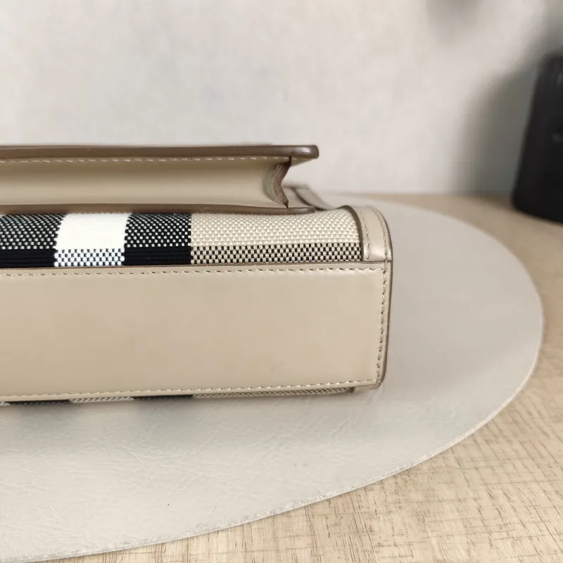 BURBERRY Crossbody Bag pocket bag Top Handle Crossbody Bag Taupe Canvas Mini 23 × 6 × 26.5 cm — detail view 9 of 13