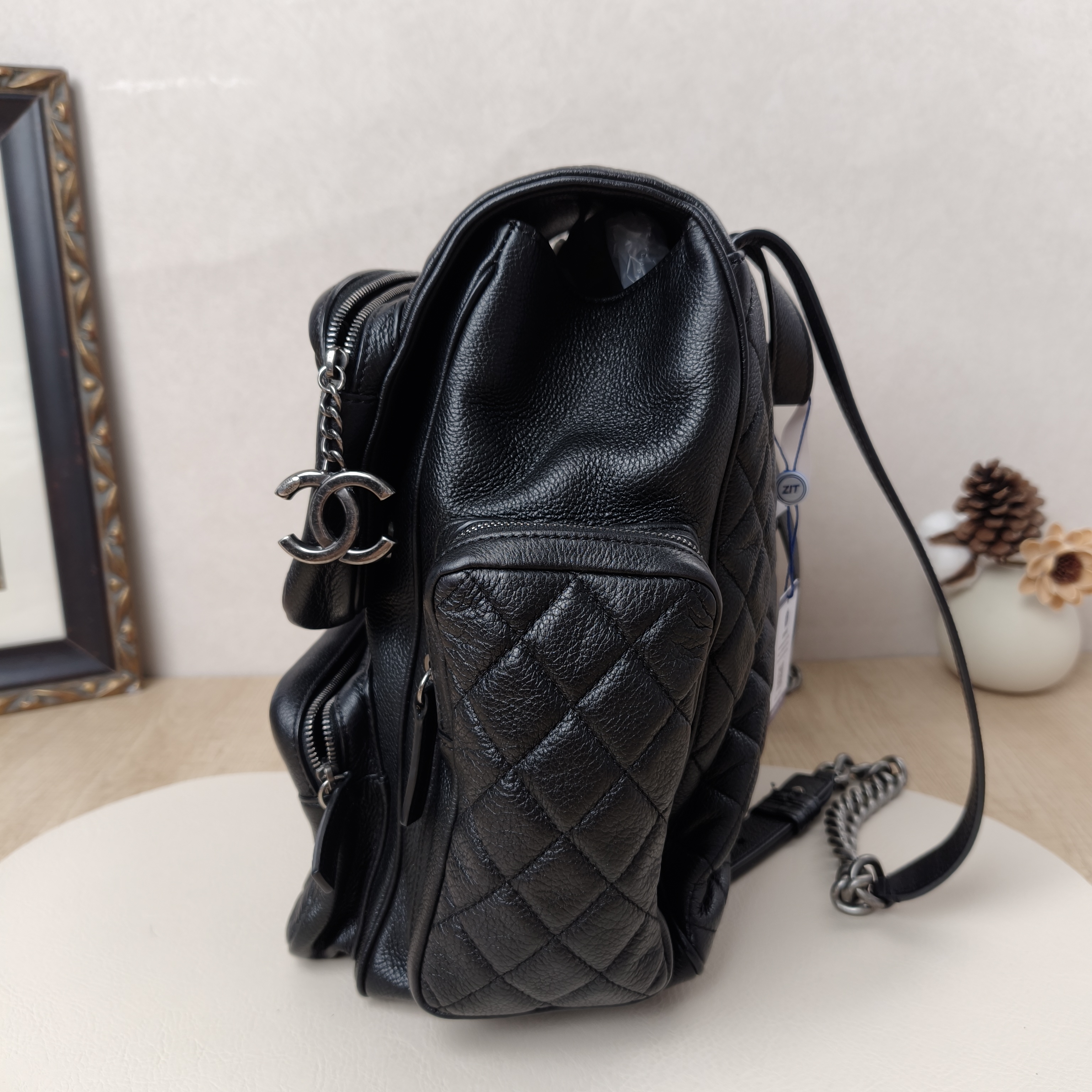 Chanel Backpack Backpack Black Calfskin Large27 × 12 × 20 cm — cover view 2 of 10