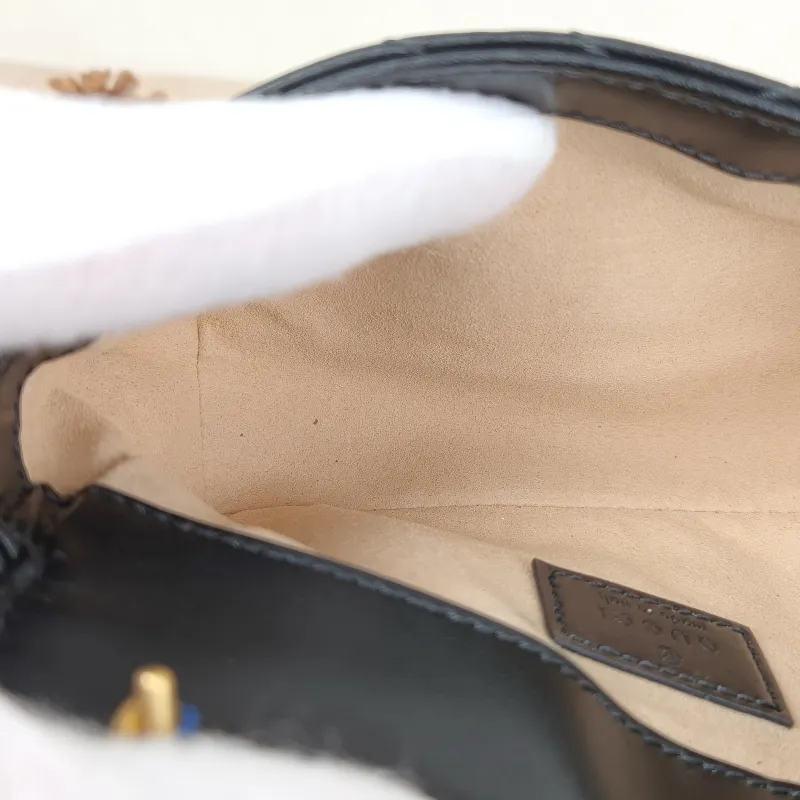 GUCCI Crossbody Bag GG Marmont Mini Marmont Mini Black Calfskin Mini 16.5 × 4.5 × 9.5 cm — detail view 10 of 12