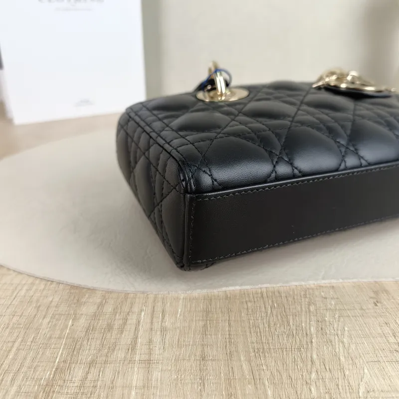 DIOR Top Handle Bag Lady D-Joy Black Lambskin Small 22 × 6 × 11 cm — detail view 2 of 10