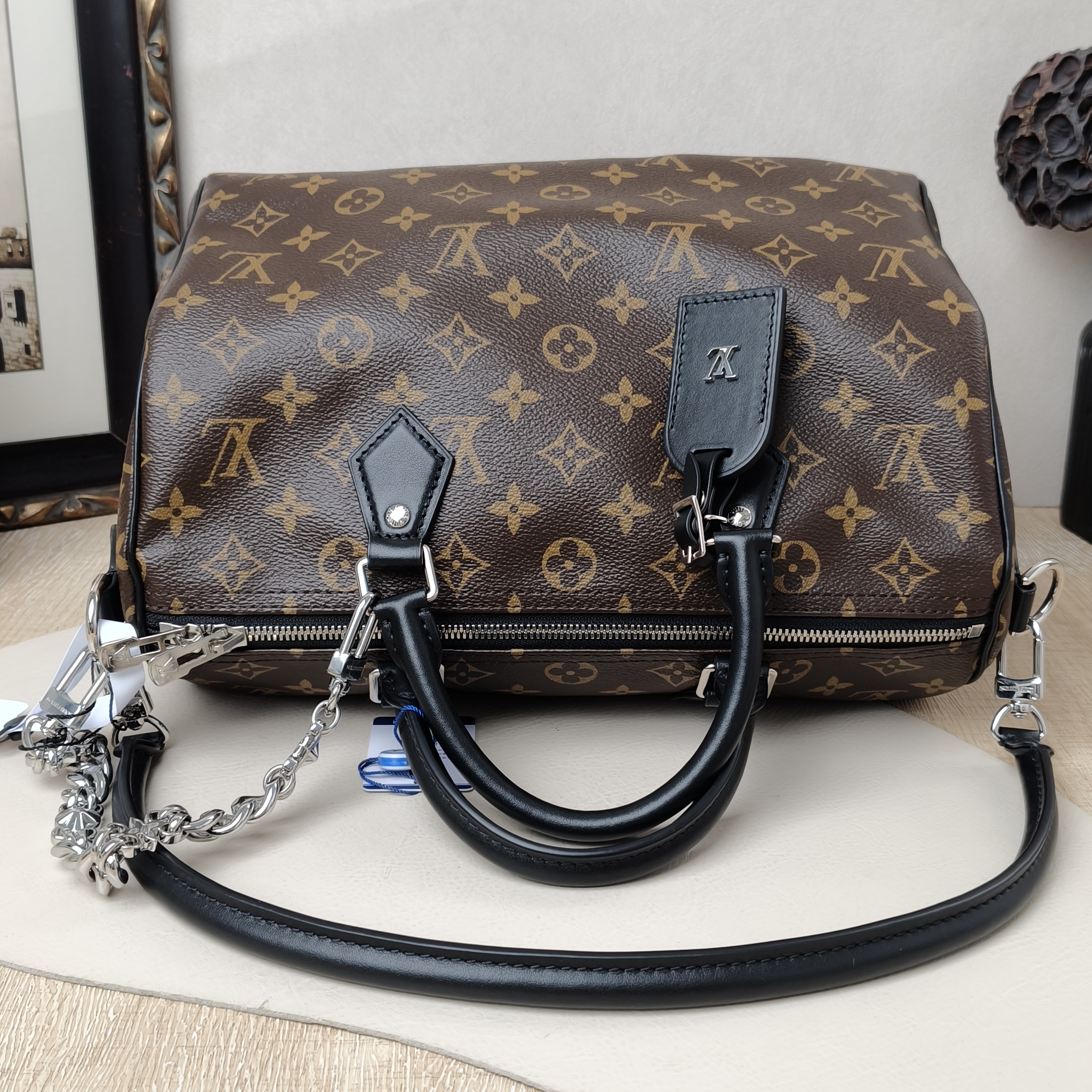 Louis Vuitton speedy soft30Monogrampvc Microchip Edition · Dust Bag Leather Tag Two Straps · 30 × 17 × 21 cm — cover view 5 of 10