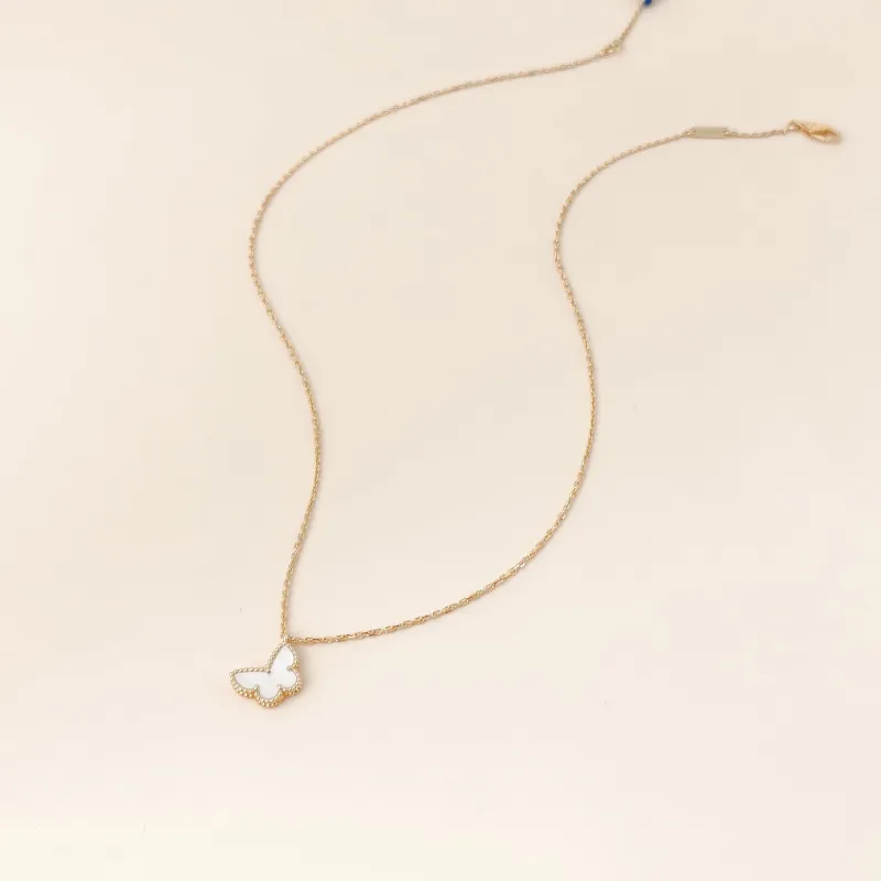 Van Cleef & Arpels Necklace Lucky Alhambra Necklace Pearl · White Mother-of-Pearl18KY ellow Gold One Size39cm — cover view 4 of 9