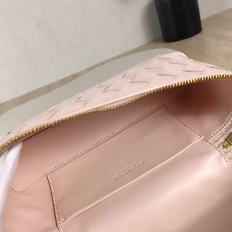 Bottega Veneta Crossbody Bag Bang Bang Cosmetic Bag Pink Calfskin 22 × 5.5 × 12.5 cm — detail view 11 of 11
