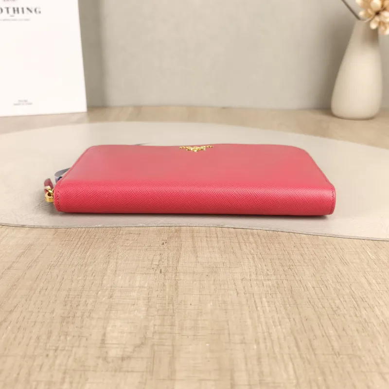 PRADA Wallet Wallet Red Calfskin Edition18.5 × 2 × 10.5 cm — cover view 4 of 6