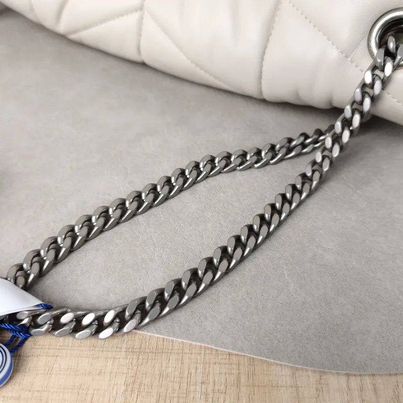 SAINT LAURENT Shoulder Bag PUFFER White Lambskin Small 29 × 11 × 17 cm — detail view 4 of 11