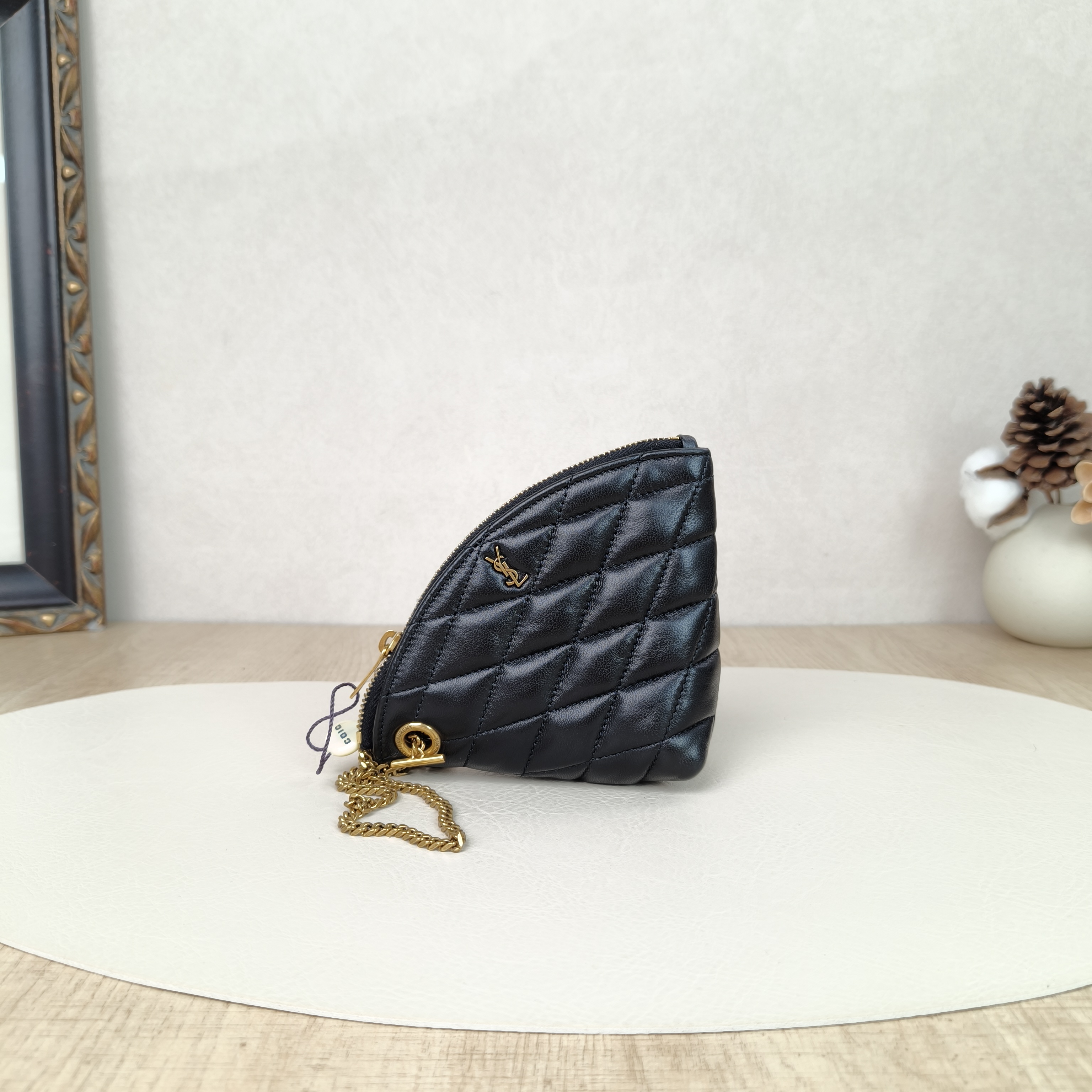 SAINT LAURENT Clutchsade Clutch Wallet Black Lambskin One Size16 × 5 × 11.5 cm