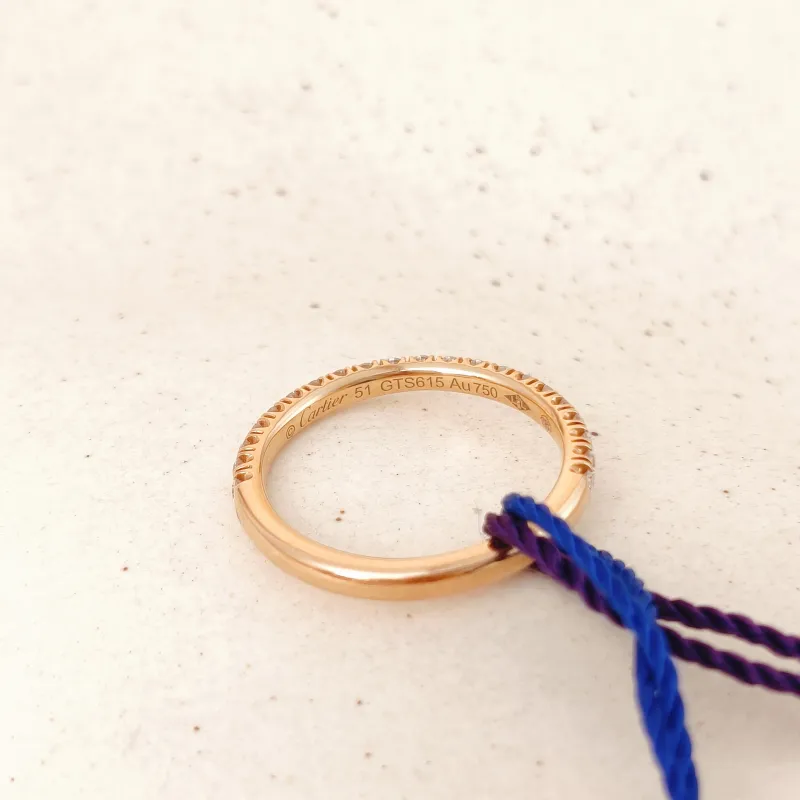 CARTIER Ring Etincelle de Ring Rose Gold Diamond18KR ose Gold One Size 51 — cover view 6 of 7