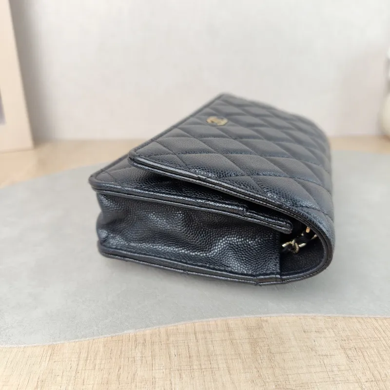 Chanel Crossbody Bag Classic Flap WOC CF WOCWOC Bag Black Grained Calfskin Mini 19.2 × 3.5 × 12.3 cm 29 — detail view 1 of 13