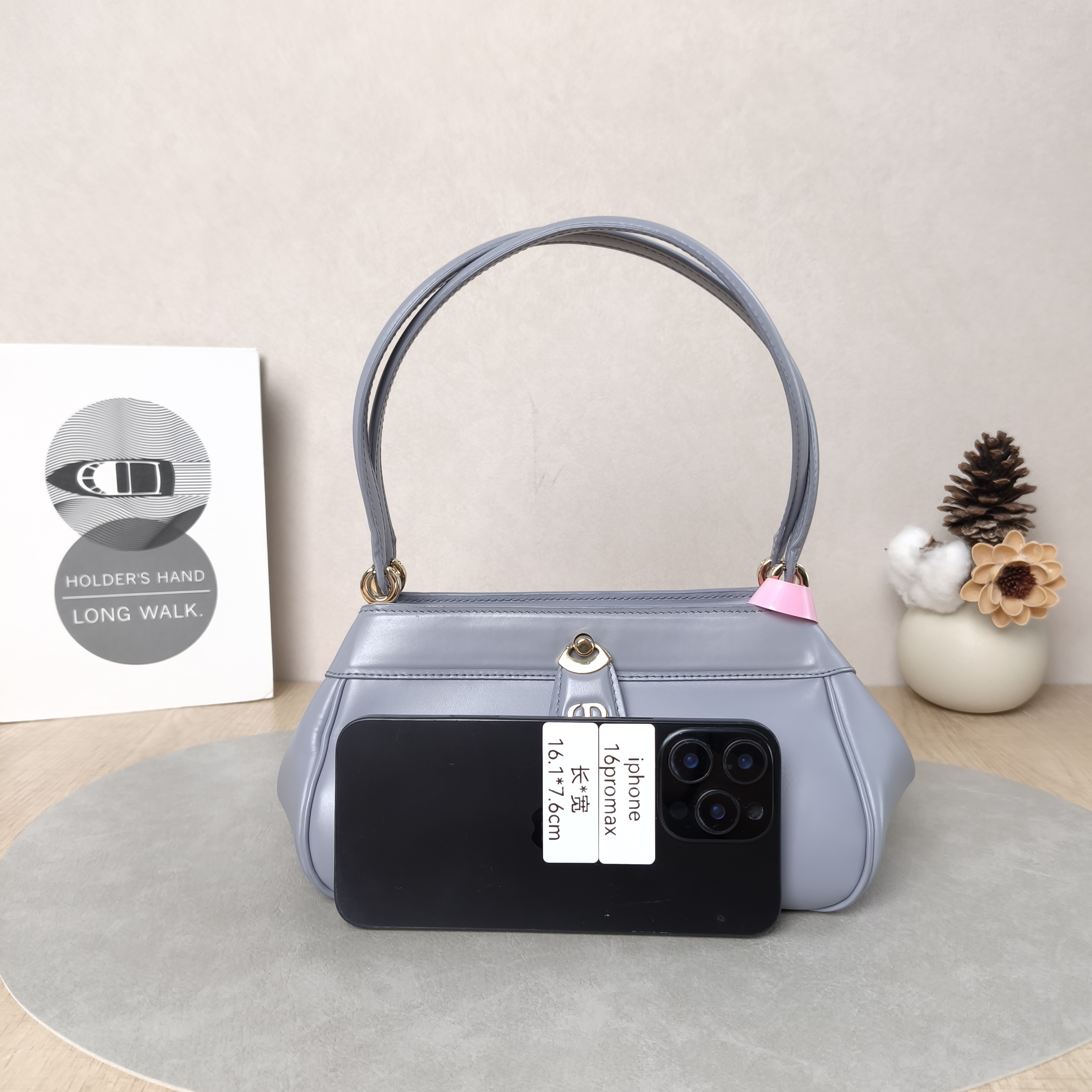 DIOR Shoulder Bag Key Shoulder Bag Blue Calfskin Small22 × 12 × 12.5 cm — cover view 3 of 5
