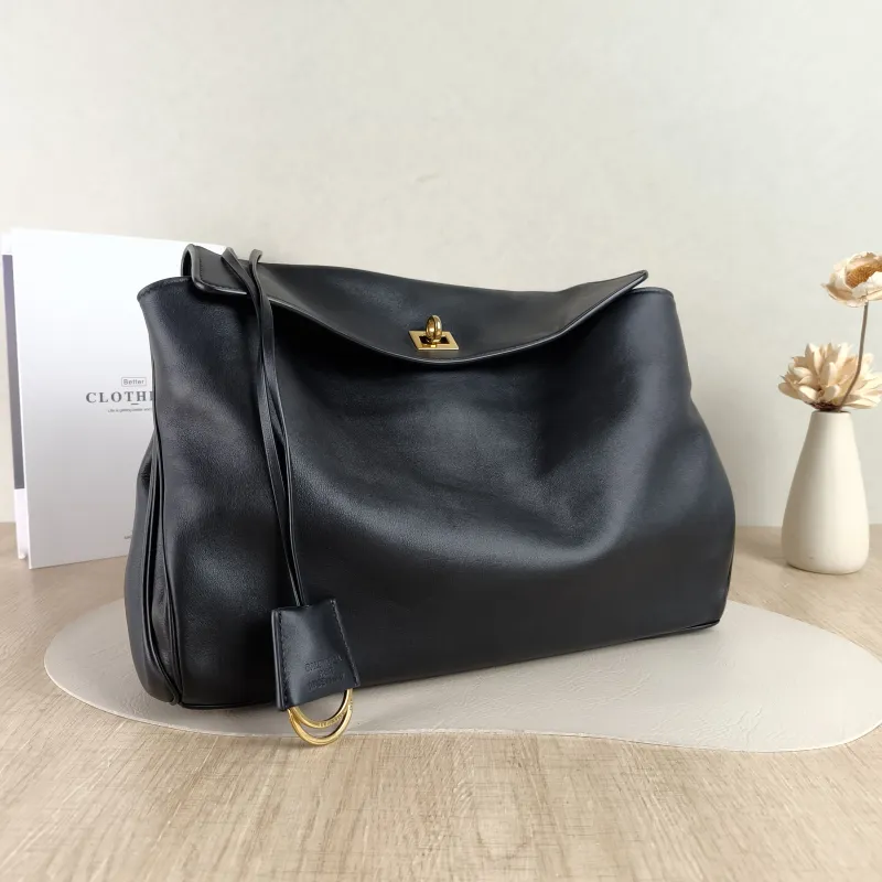 BALENCIAGA Crossbody Bag RODEO Black CC alfskin Medium35 × 11 × 23.5 cm — cover view 5 of 5