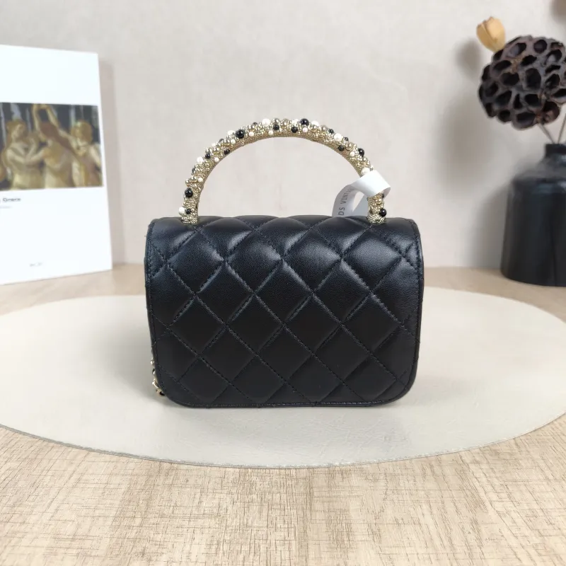 Chanel Crossbody Bag26c Pearl Black Lambskinmini15 × 5.5 × 10.5 cm — cover view 5 of 5