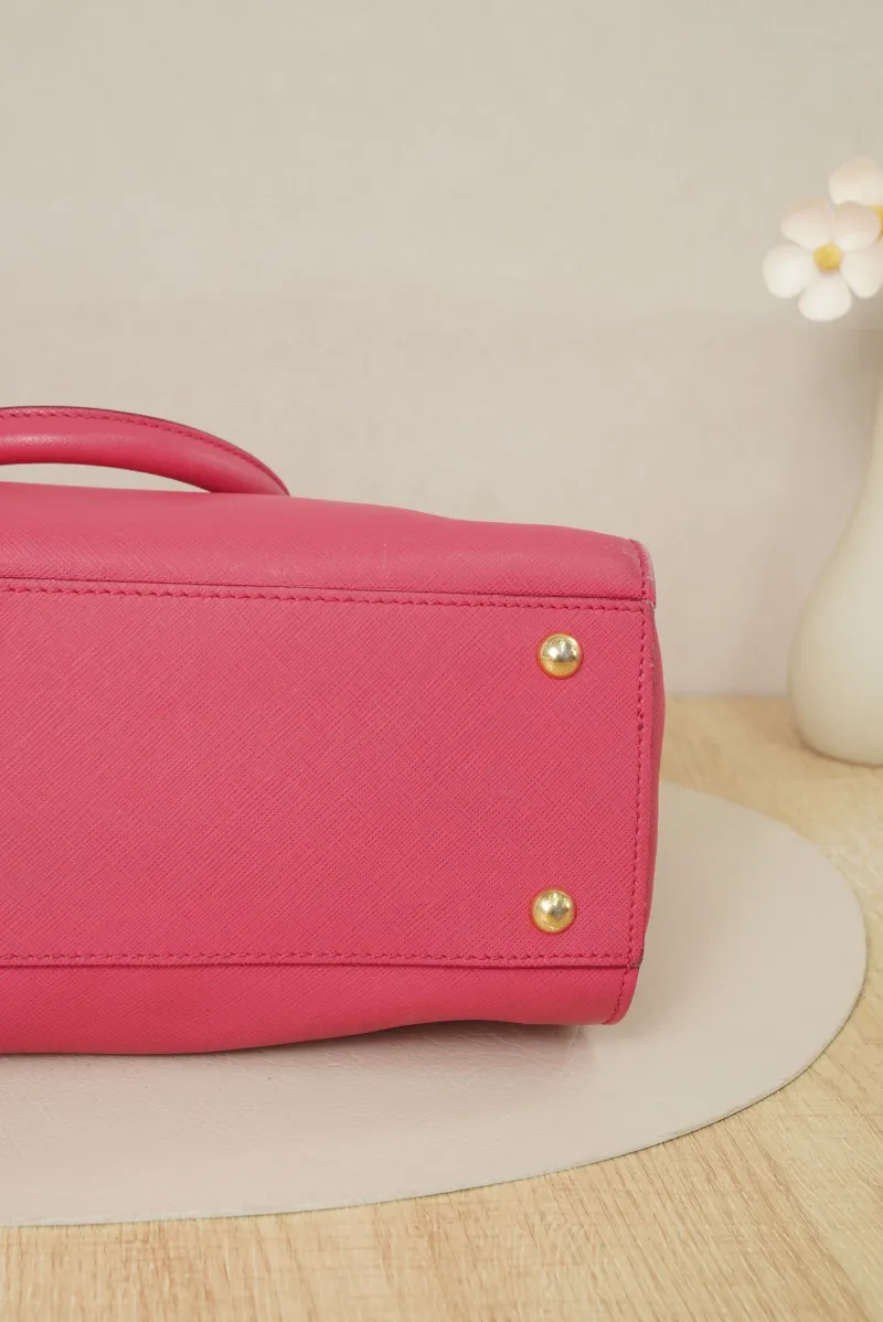 FERRAGAMO Pink Calfskin · Shoulder Strap · 27 × 12 × 21 cm — cover view 7 of 7