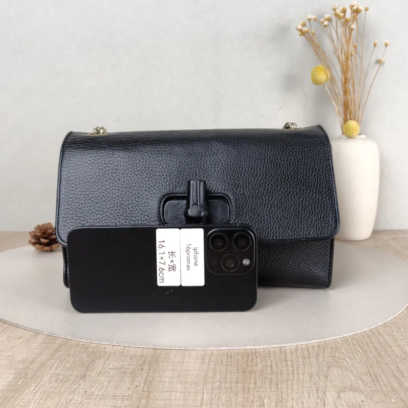 GUCCI Crossbody Bag Crossbody Bag Black Calfskin One Size 25.5 × 8 × 16 cm — cover view 2 of 5