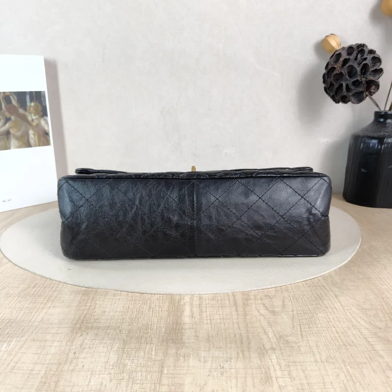 Chanel Shoulder Bag 2.55 Black Calfskin Large 31.5 × 10 × 20 cm 14 — cover view 2 of 5