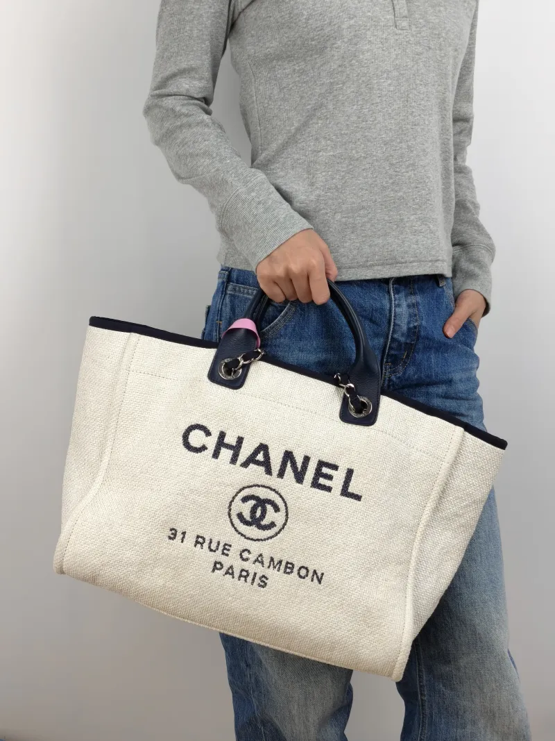 Chanel Shoulder Bag White One Size 39 × 19 × 29 cm 23 — on-model view 1 of 2